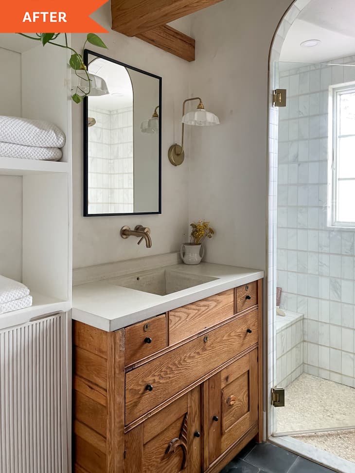 Modern Luxe Beach Bathroom - Before and After Photos | Apartment Therapy